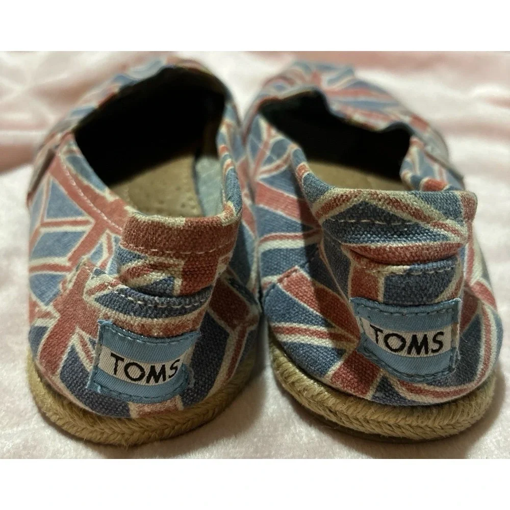 Toms‎ Rare & HTF Women's Union Jack British Flag Espadrille Flats, Size 7